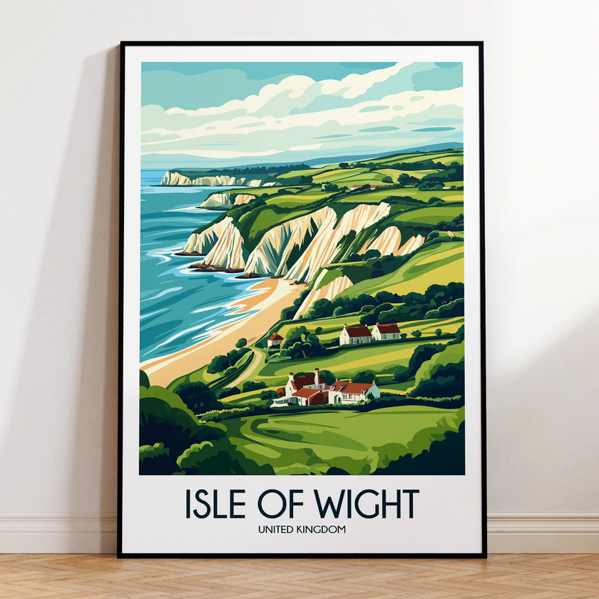 Isle Of Wight Vintage Style Print