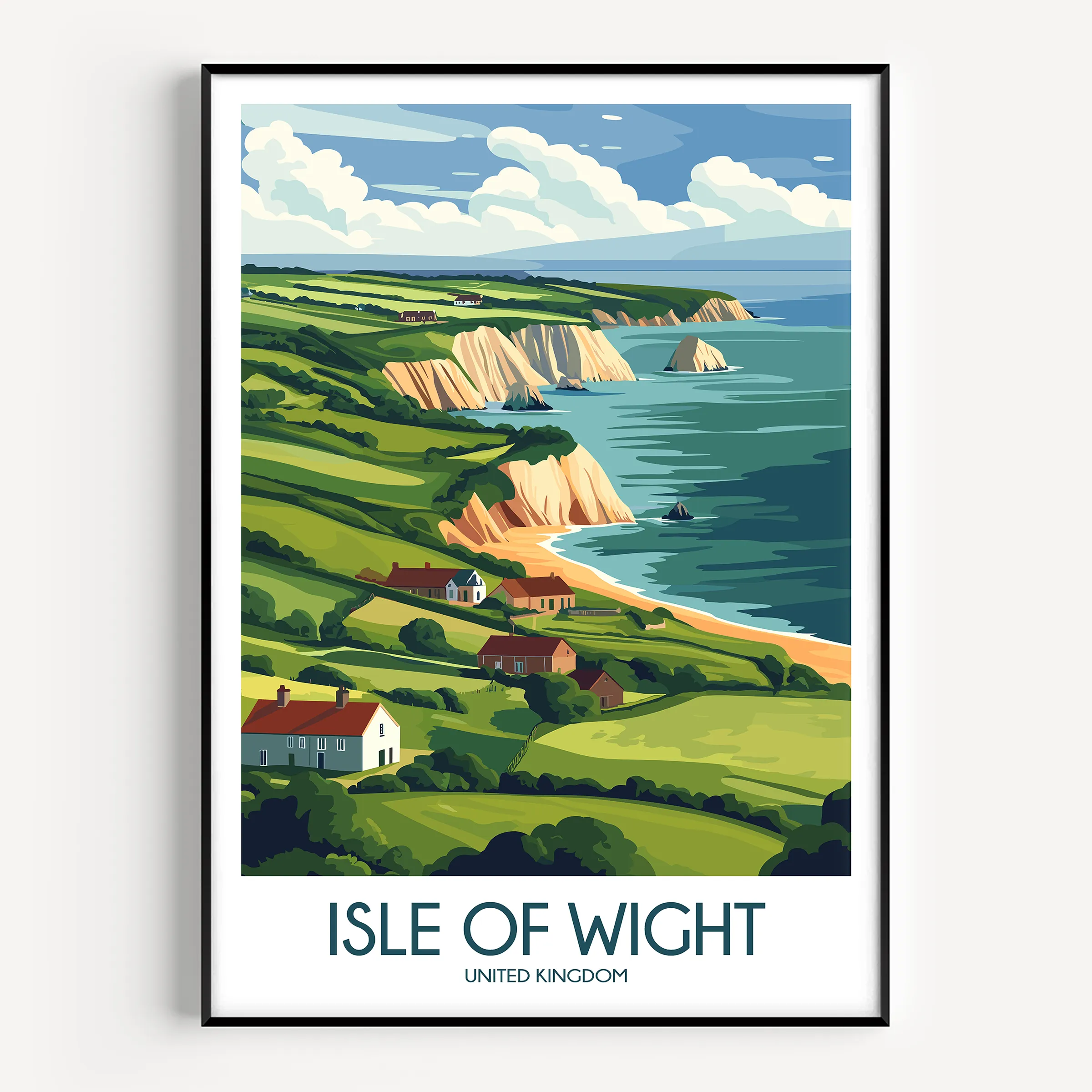Isle Of Wight Vintage Style Print