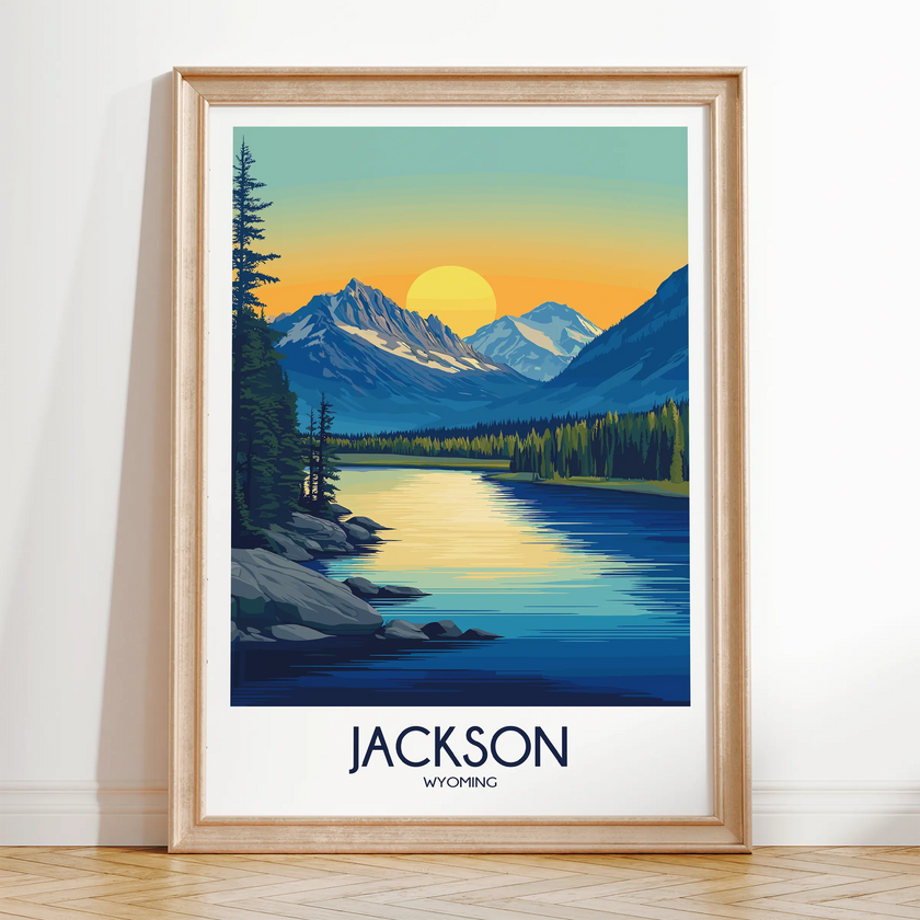 Jackson Retro Travel Illustration