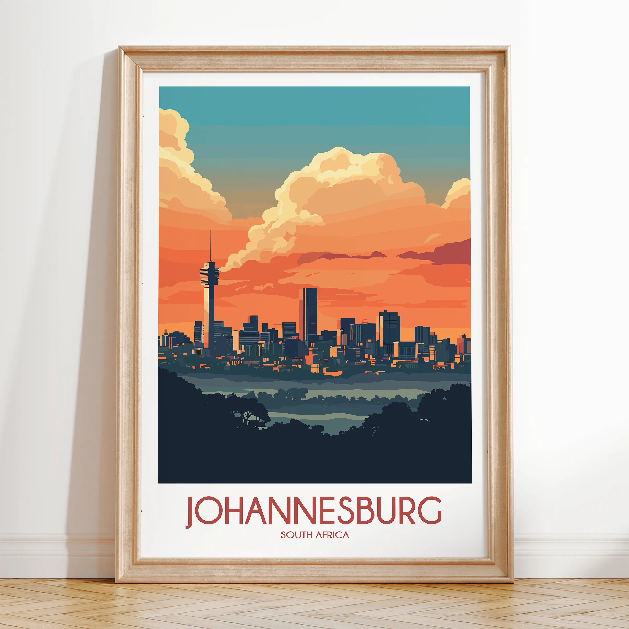 Johannesburg Modern Travel Poster