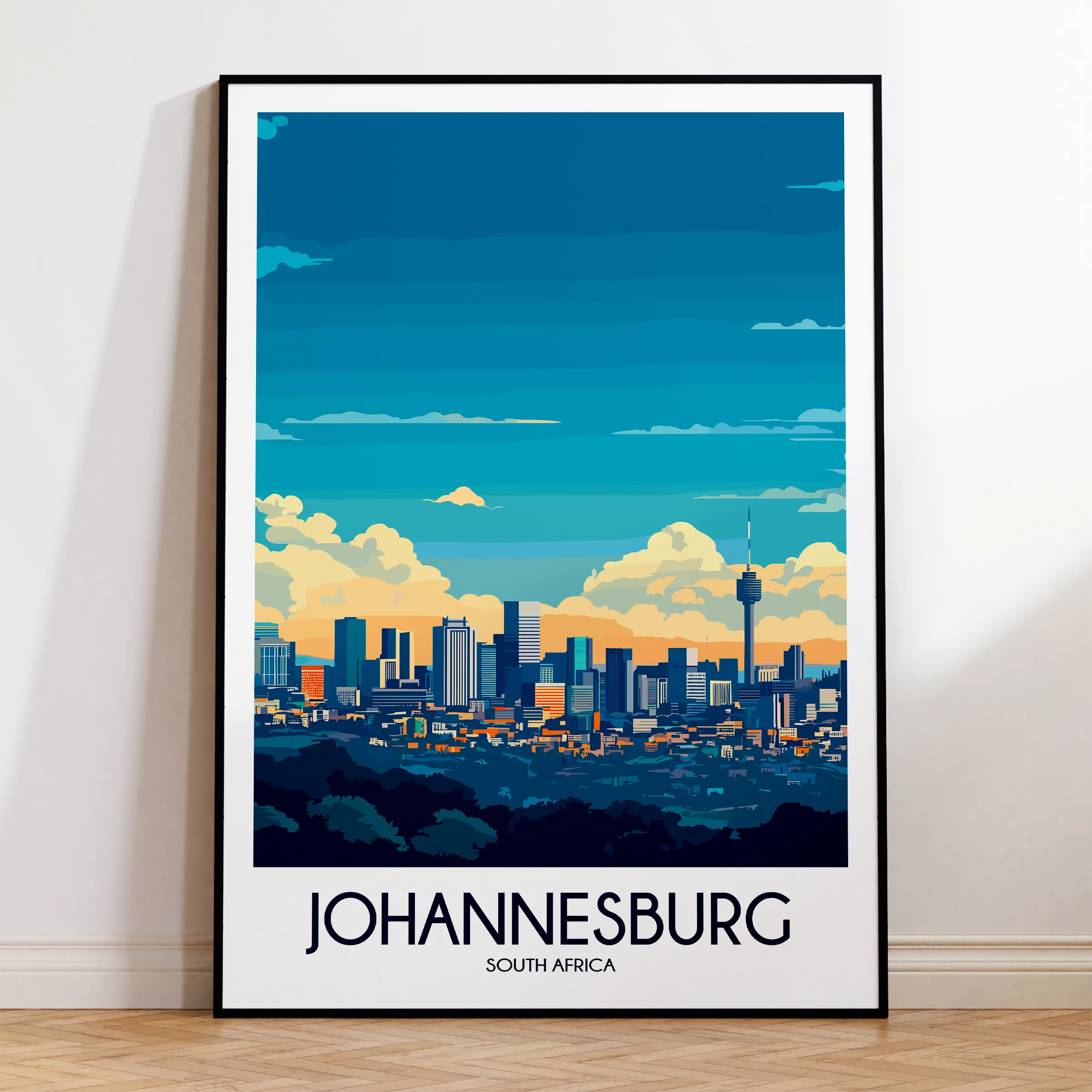 Johannesburg Retro Travel Illustration