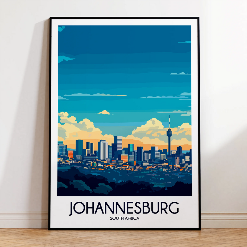 Johannesburg Retro Travel Illustration