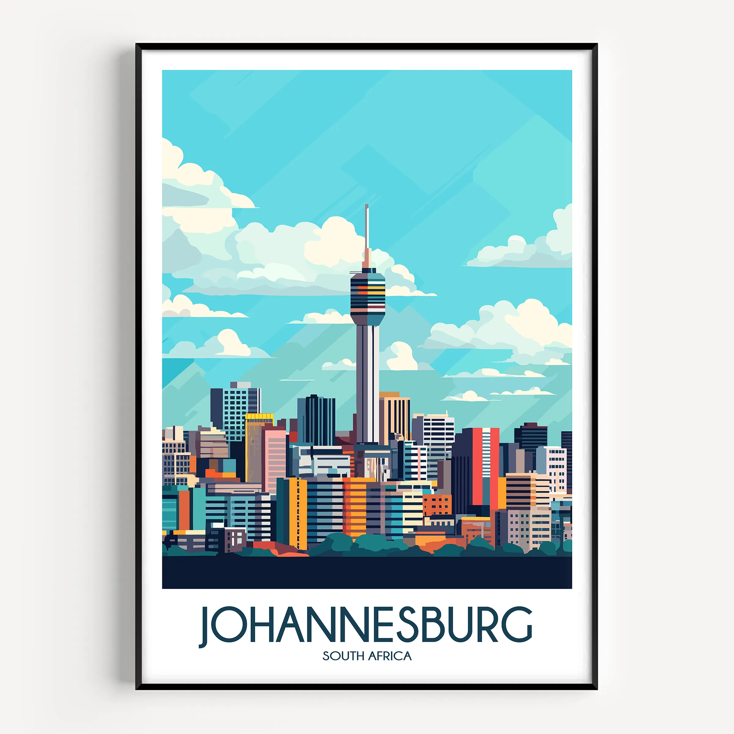 Johannesburg Retro Travel Illustration