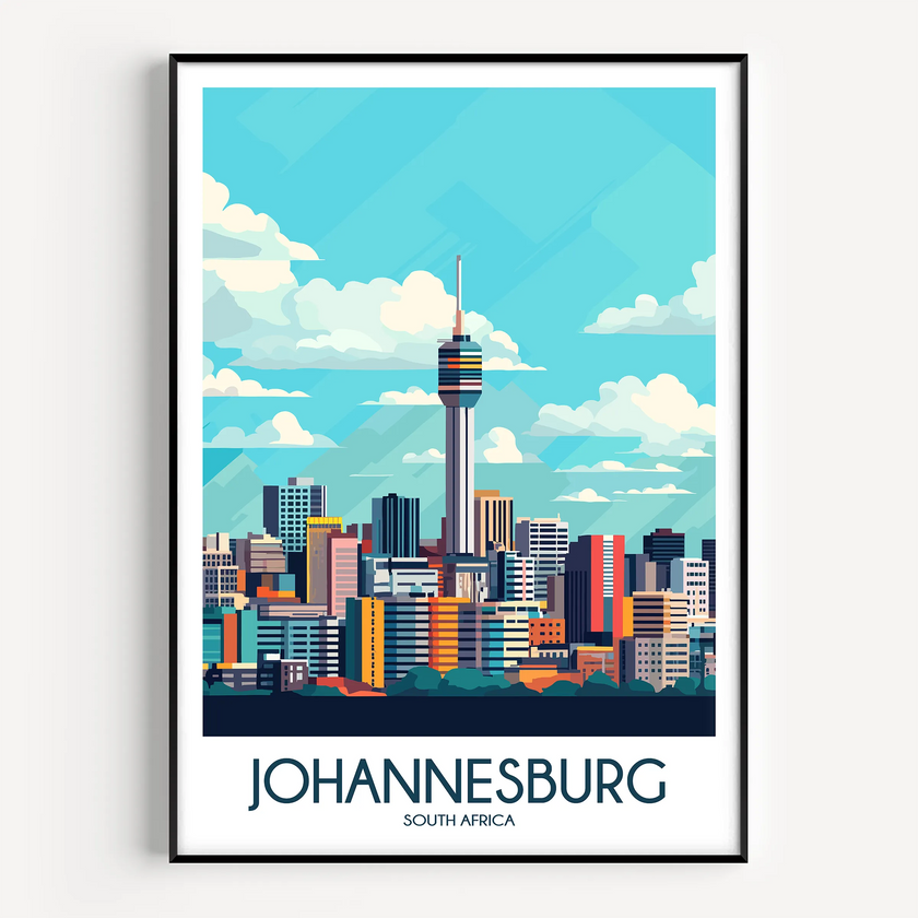 Johannesburg Retro Travel Illustration