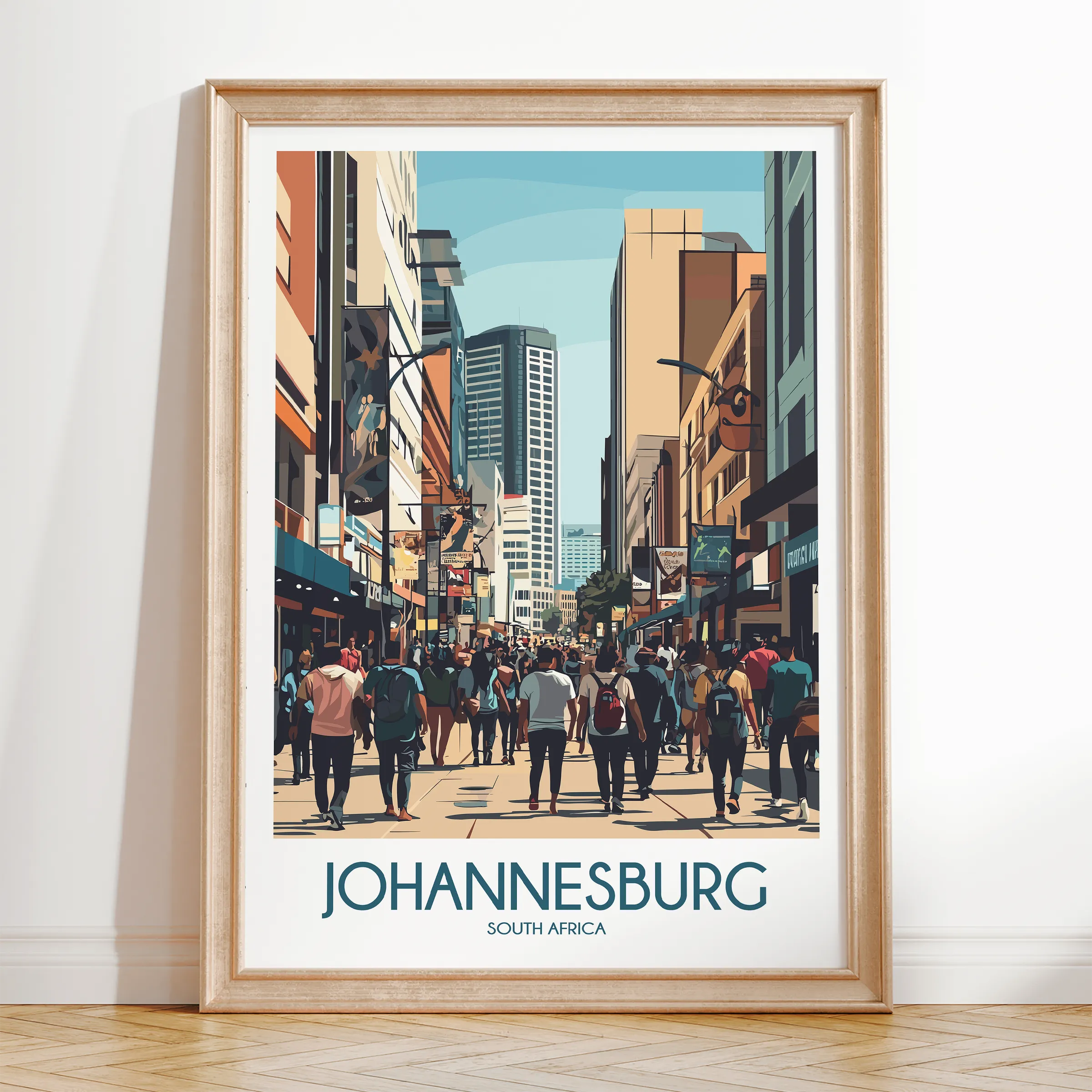 Johannesburg Vintage Style Print