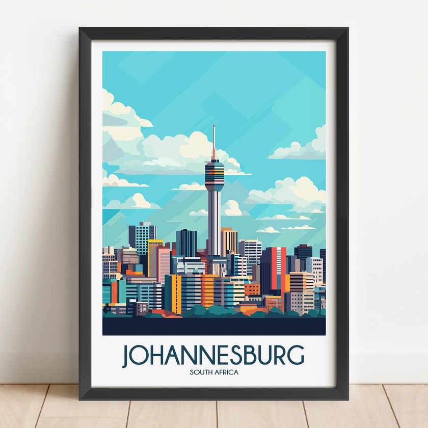 Johannesburg Vintage Style Print