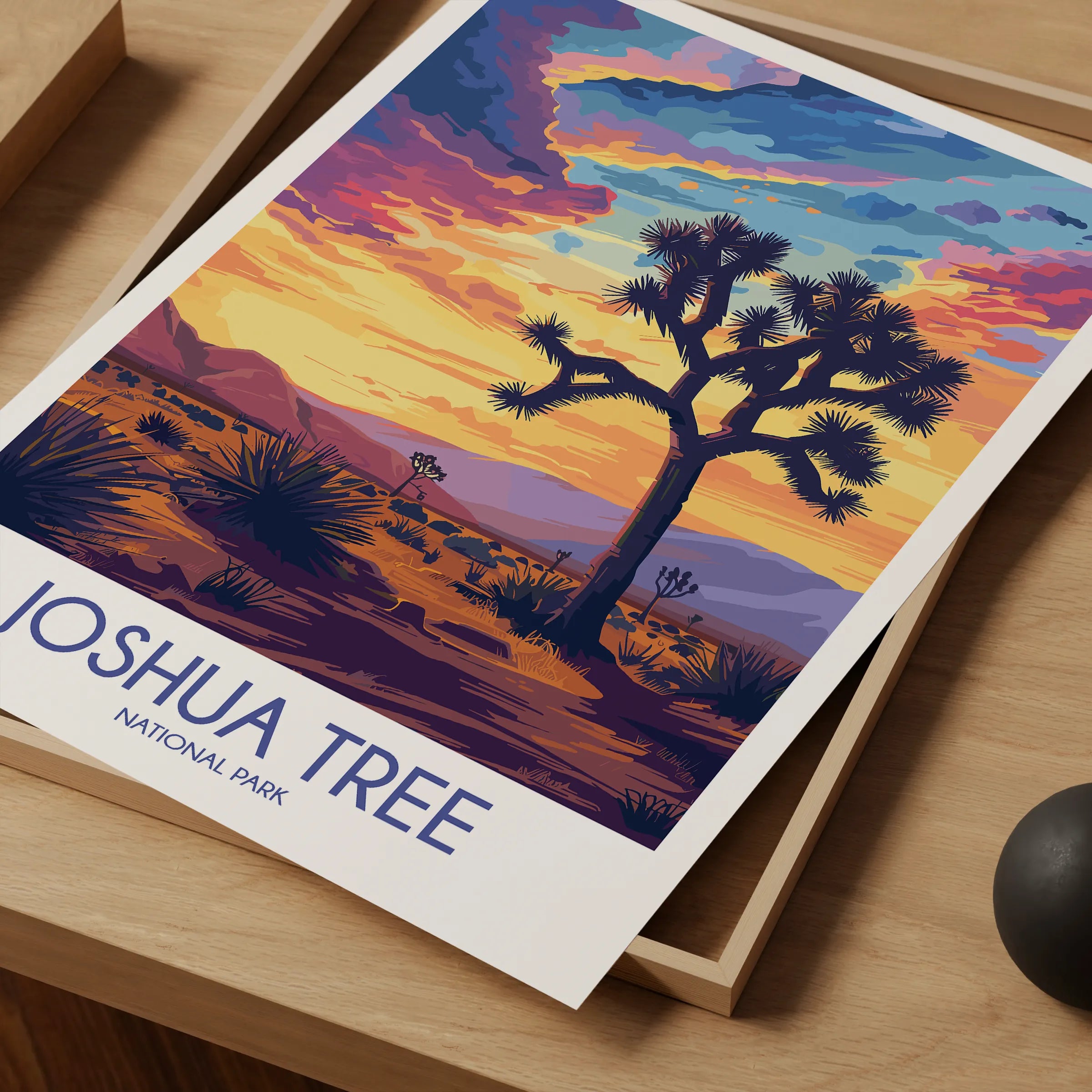 Joshua Tree Retro Travel Illustration
