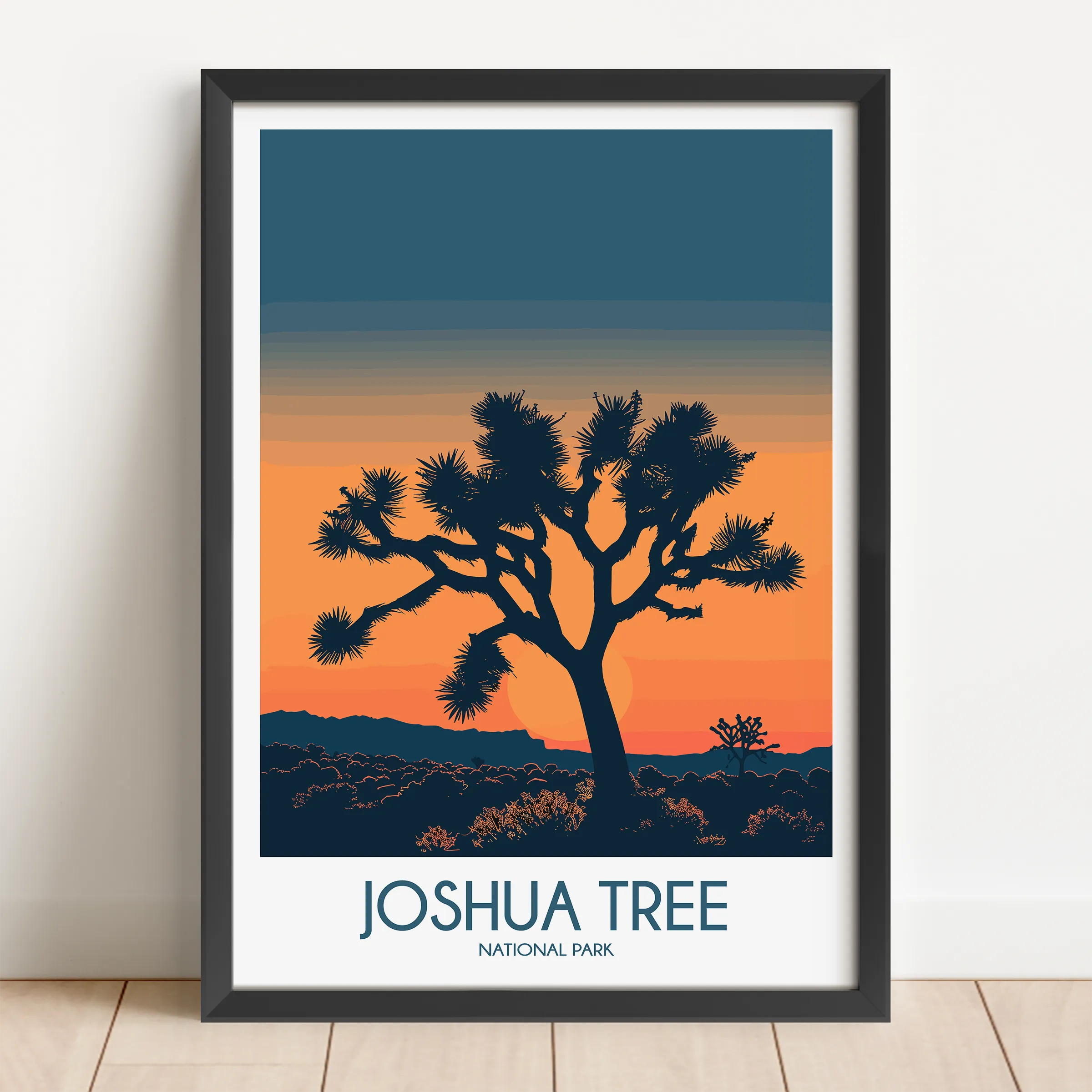 Joshua Tree Retro Travel Illustration