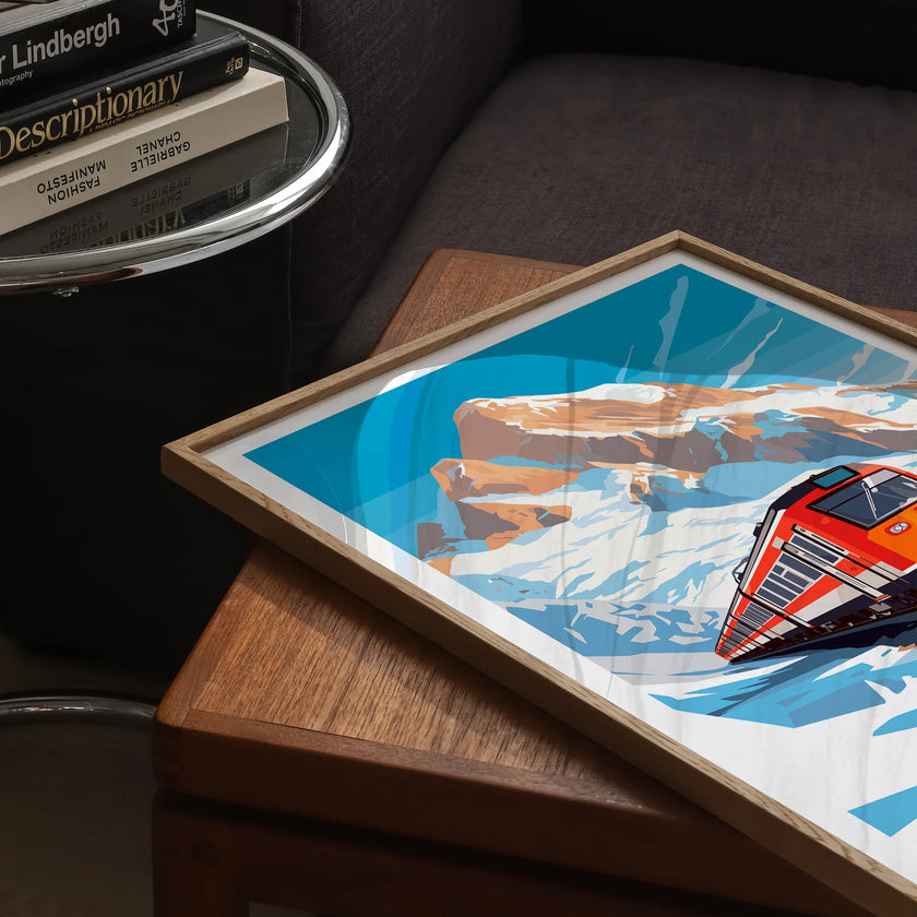 Jungfraujoch Modern Travel Poster