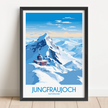 Jungfraujoch Modern Travel Poster