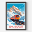 Jungfraujoch Modern Travel Poster