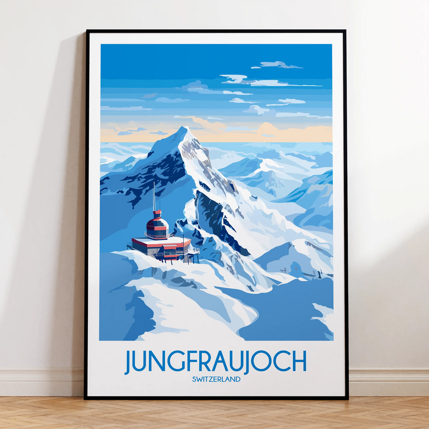 Jungfraujoch Scenic Landscape Art