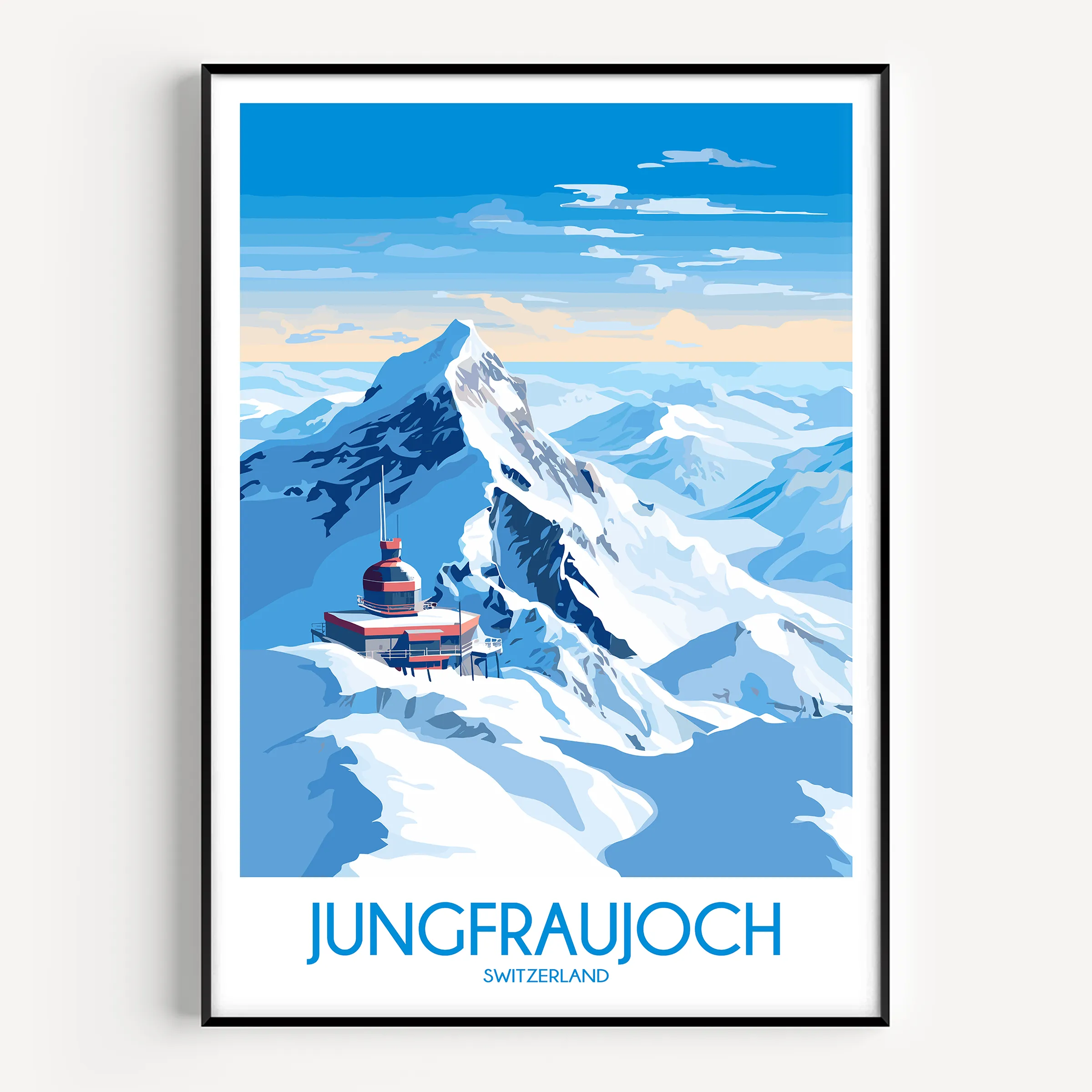 Jungfraujoch Vintage Style Print