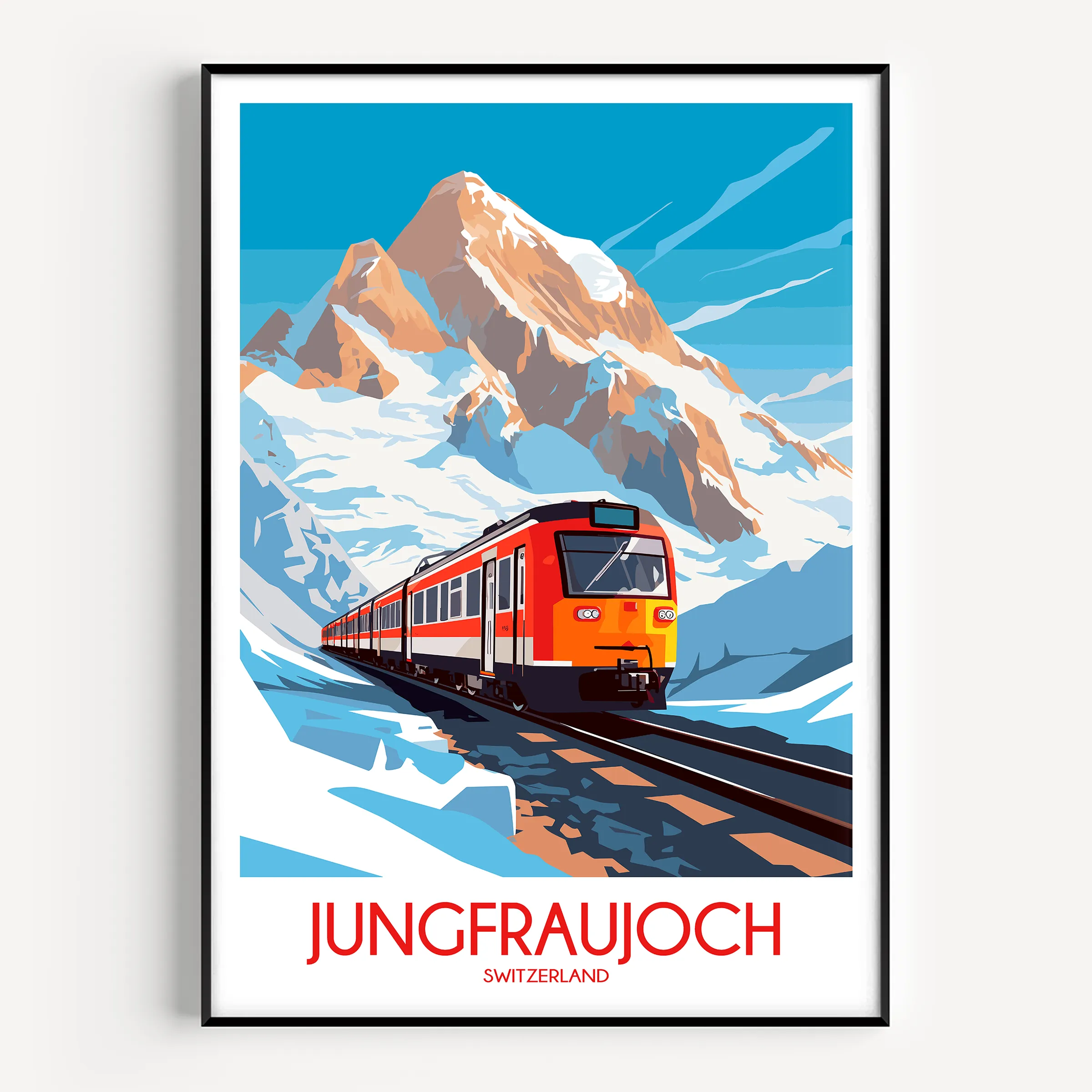 Jungfraujoch Vintage Style Print