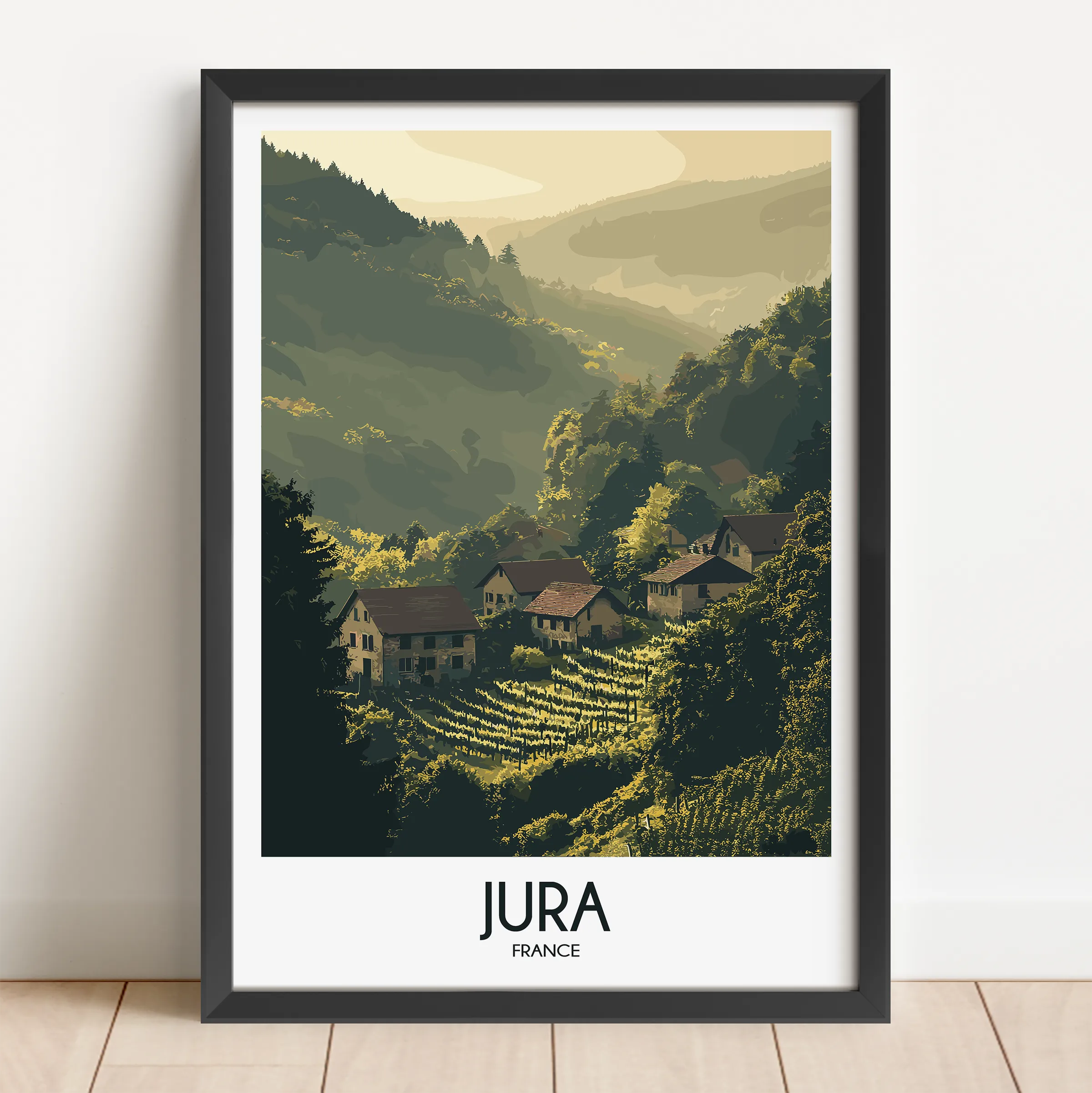 Jura Retro Travel Illustration