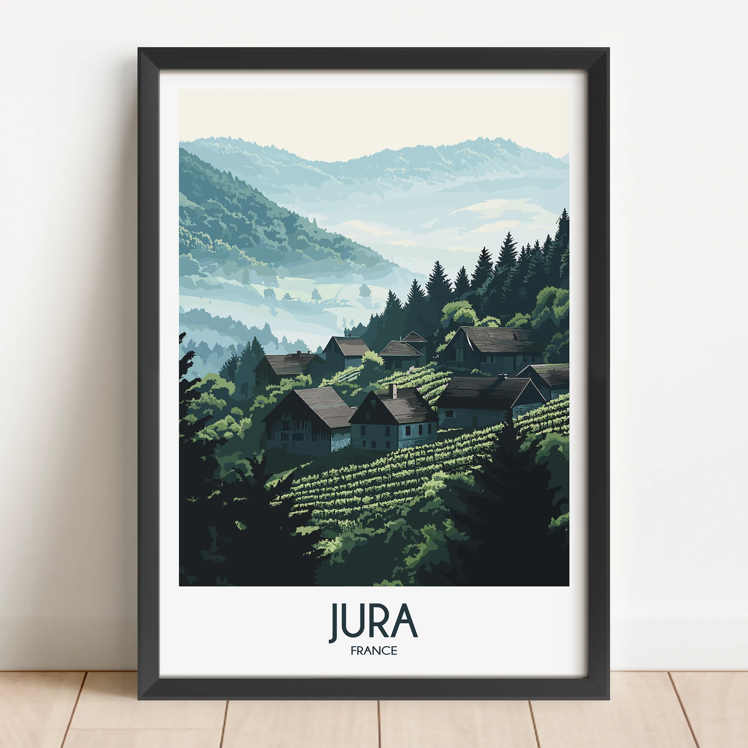 Jura Retro Travel Illustration