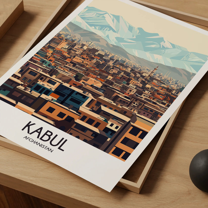 Kabul Modern Travel Poster