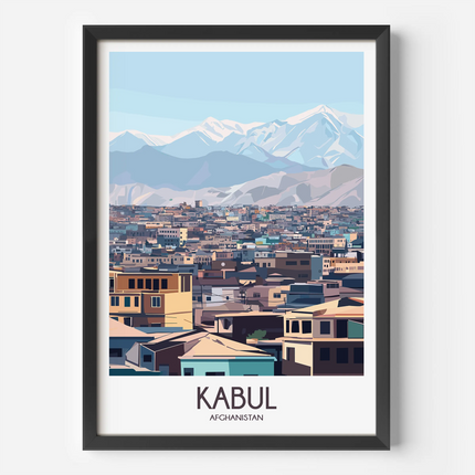 Kabul Modern Travel Poster