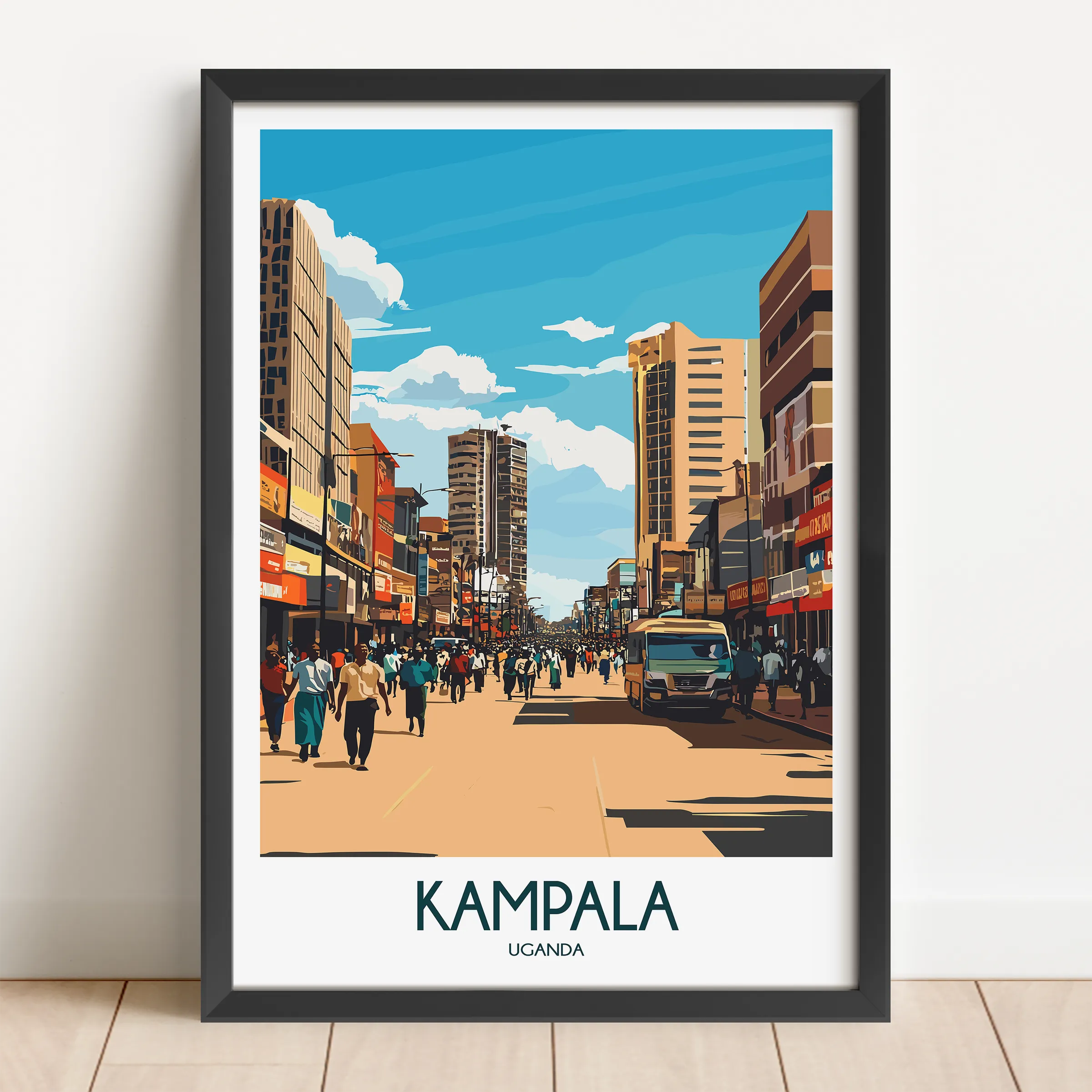 Kampala Modern Travel Poster