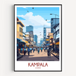 Kampala Modern Travel Poster