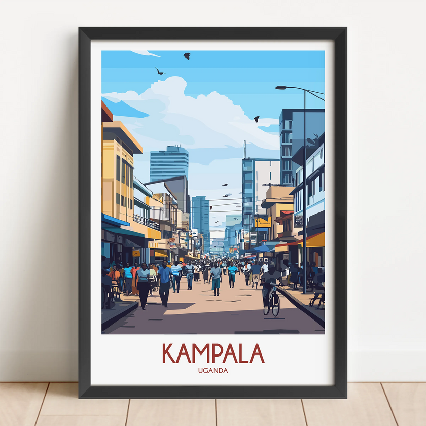 Kampala Retro Travel Illustration