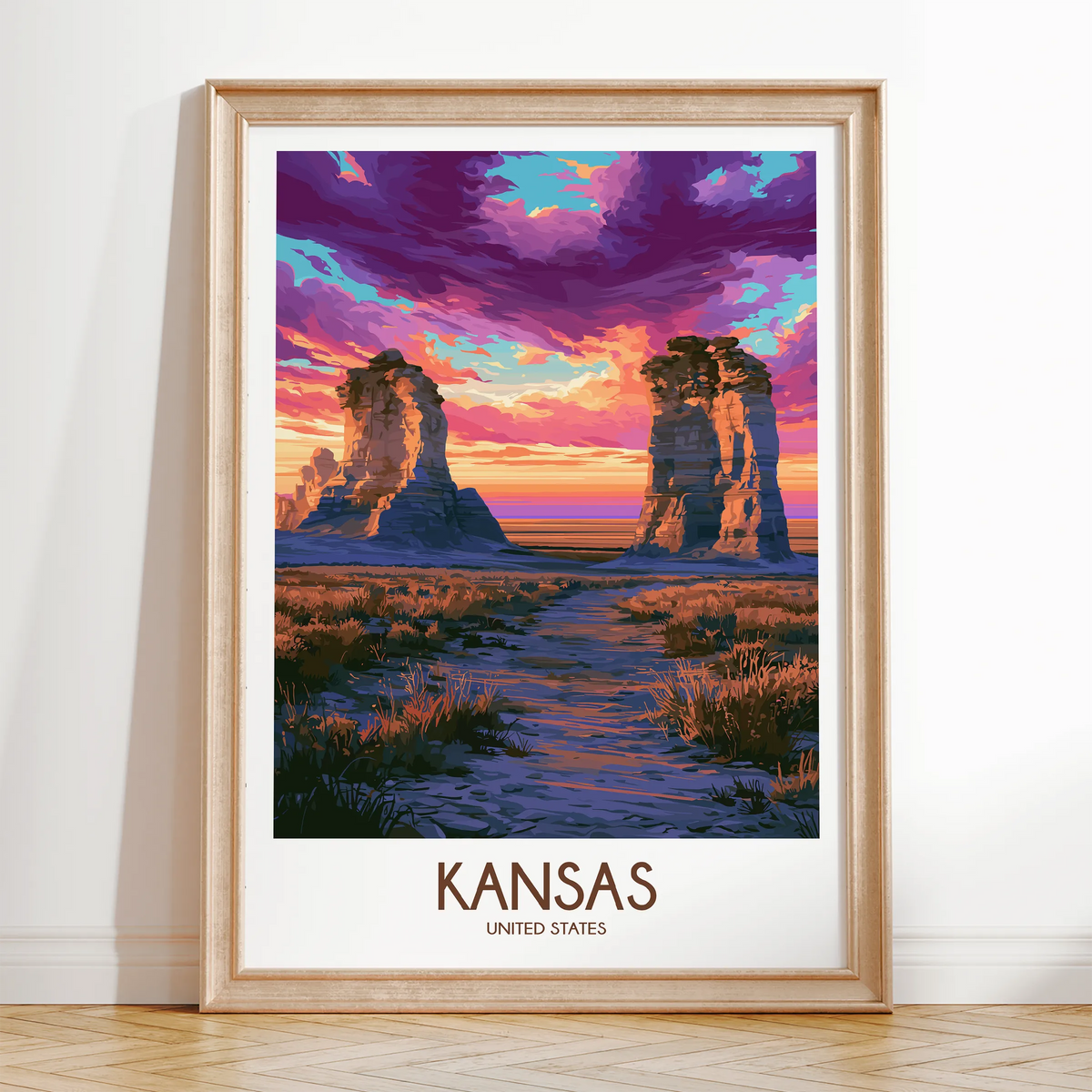 Kansas Minimalist Wall Art