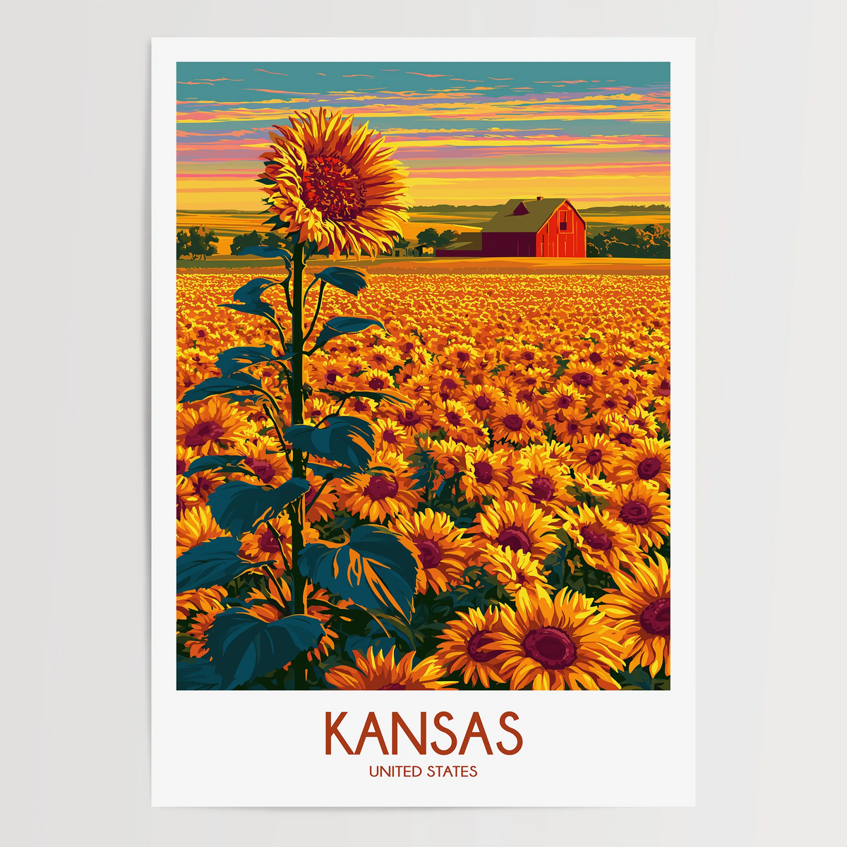 Kansas Minimalist Wall Art