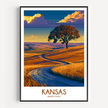 Kansas Minimalist Wall Art