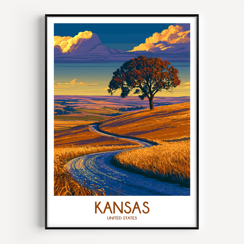 Kansas Minimalist Wall Art
