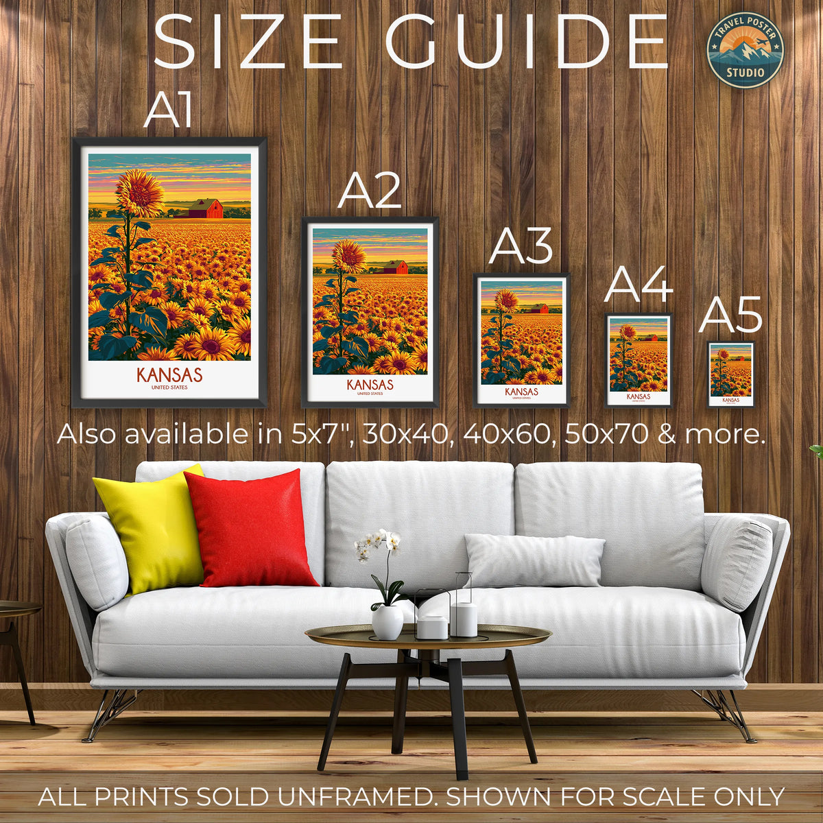 Kansas Modern Travel Poster