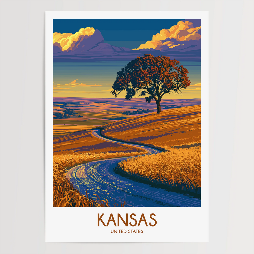 Kansas Souvenir Poster Print