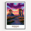 Kansas Souvenir Poster Print