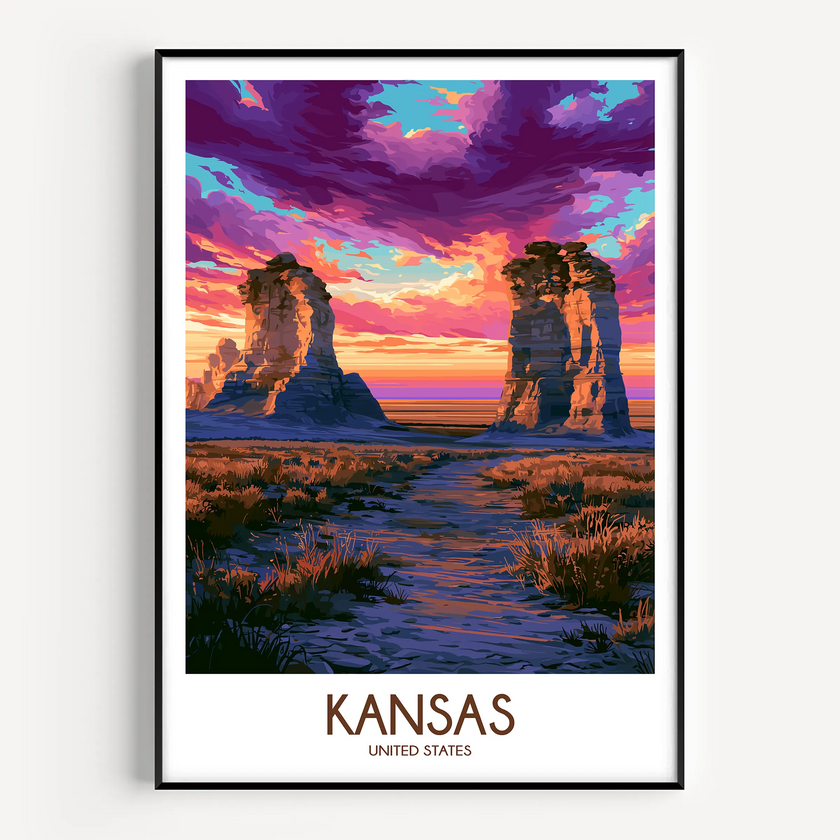 Kansas Souvenir Poster Print