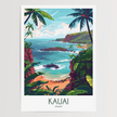 Kauai Modern Travel Poster