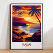 Kauai Modern Travel Poster