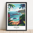 Kauai Retro Travel Illustration