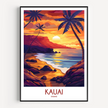 Kauai Retro Travel Illustration