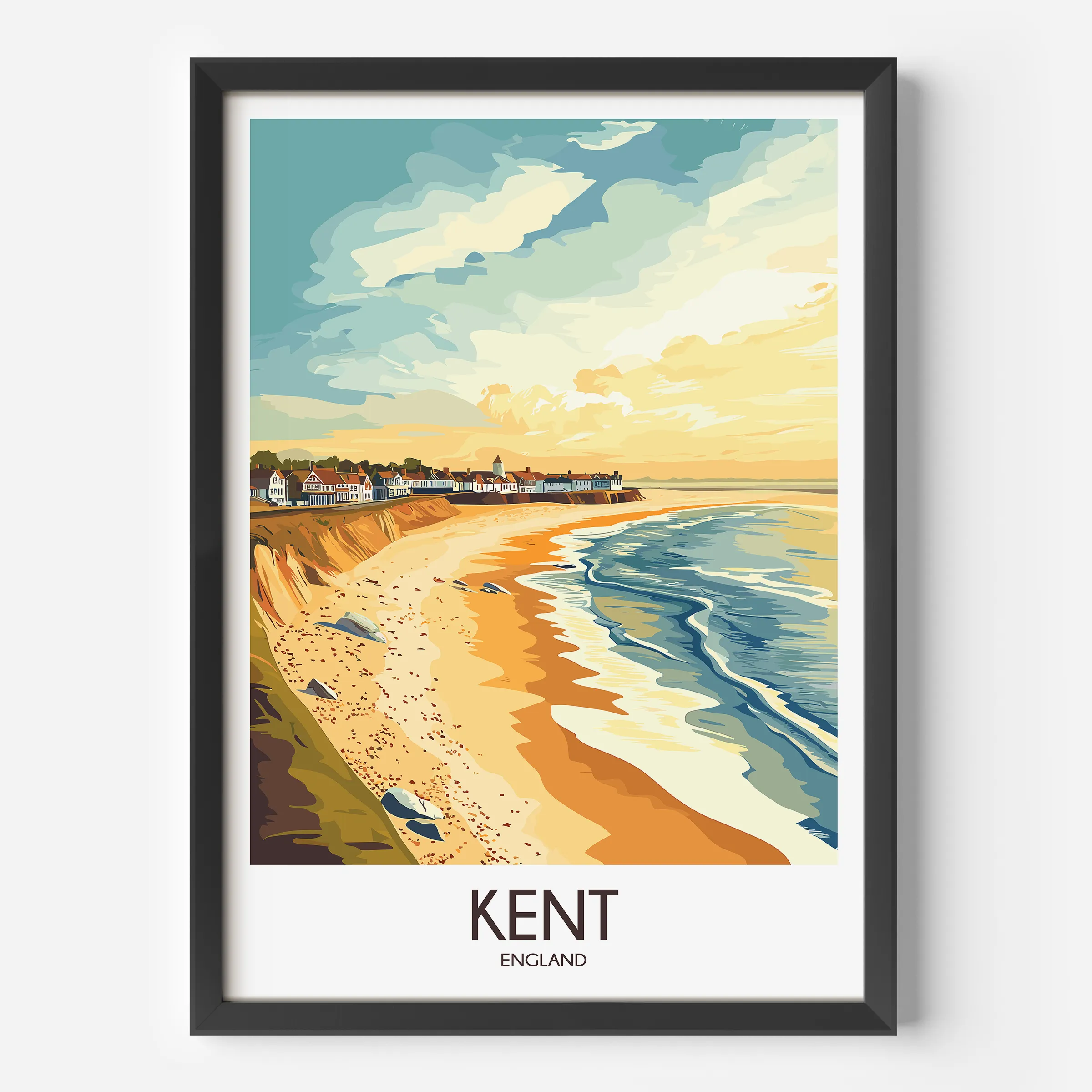 Kent Modern Travel Poster