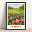 Keukenhof Retro Travel Illustration