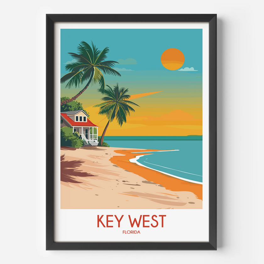 Key West Modern Travel Poster
