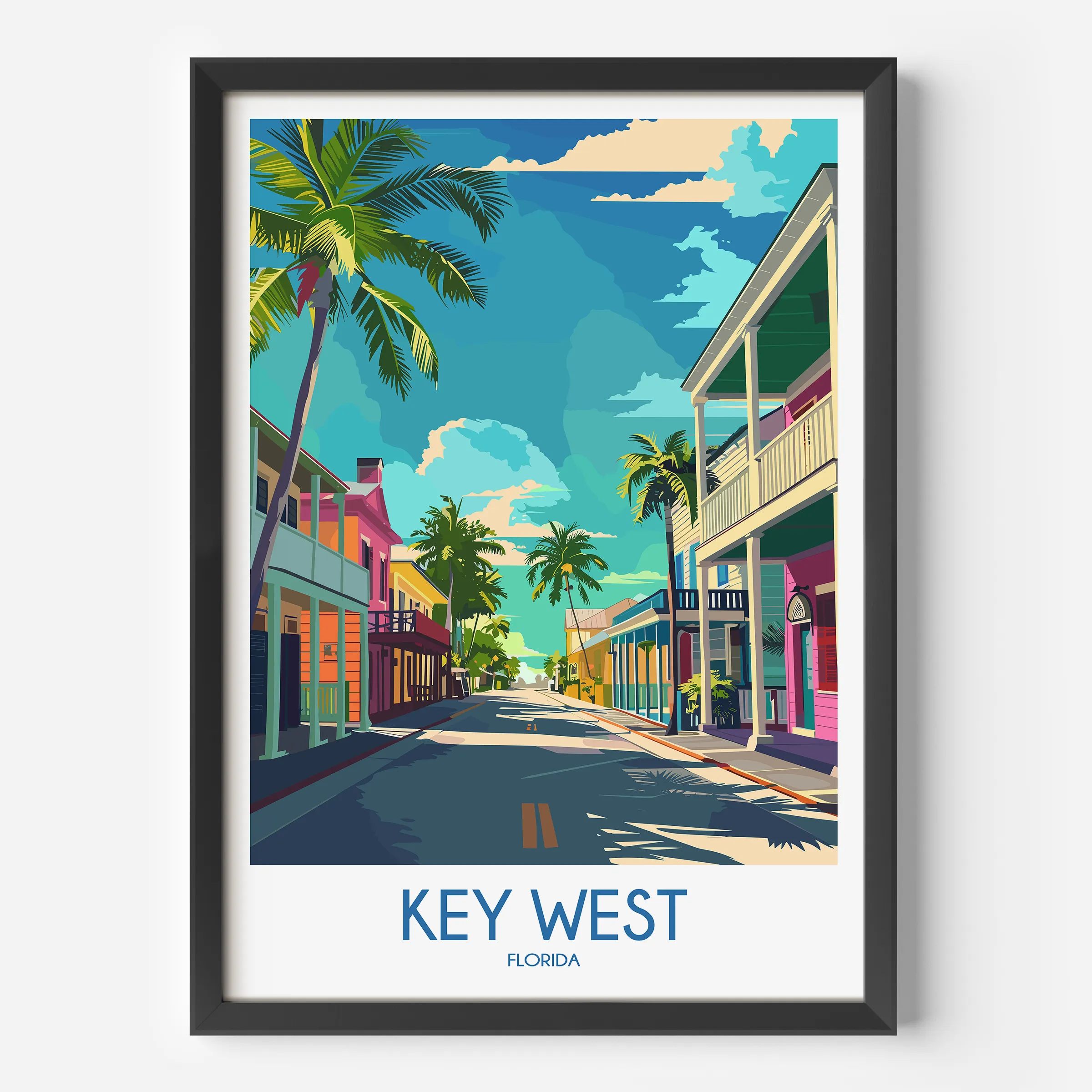 Key West Modern Travel Poster