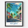 Key West Modern Travel Poster