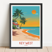 Key West Retro Travel Illustration