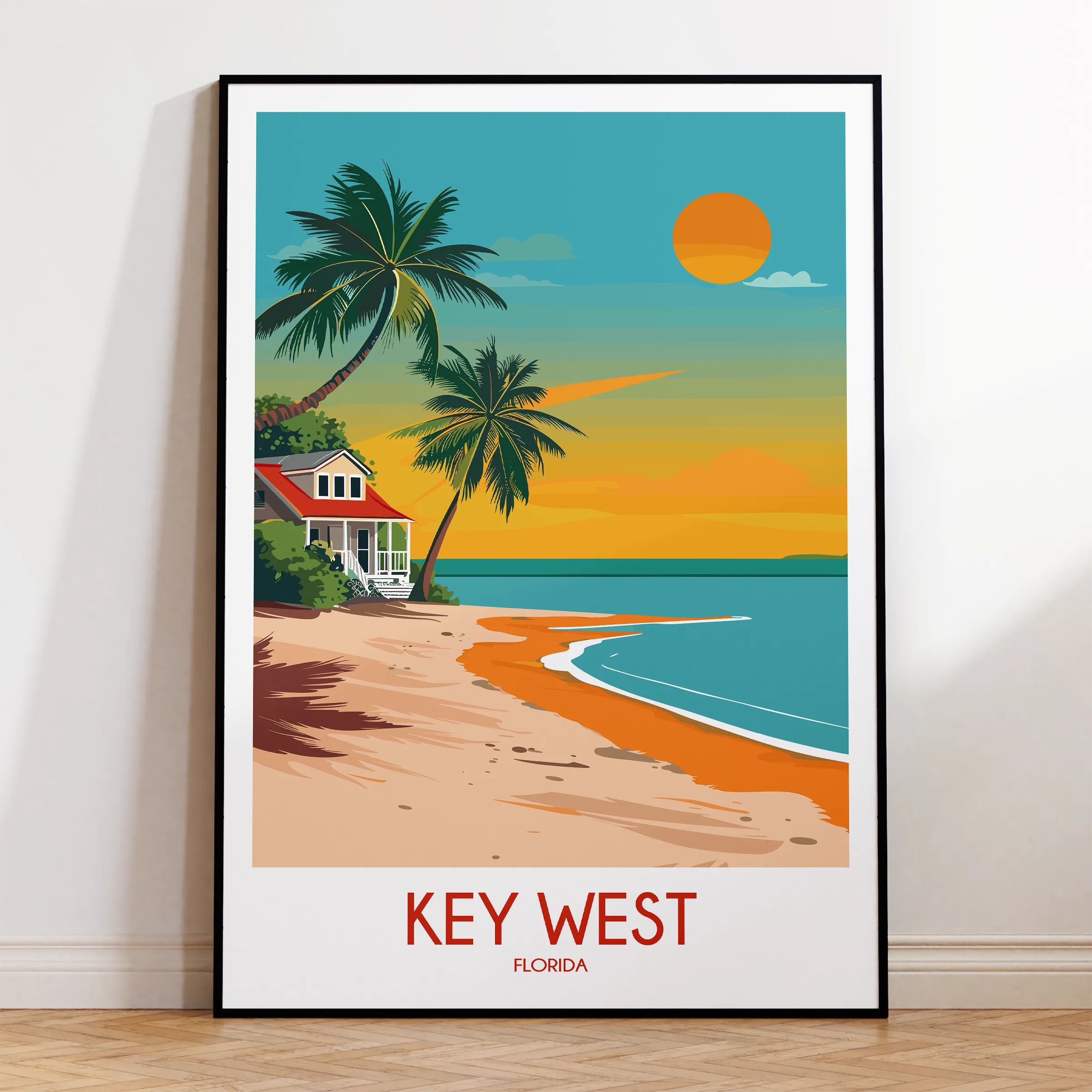Key West Vintage Style Print
