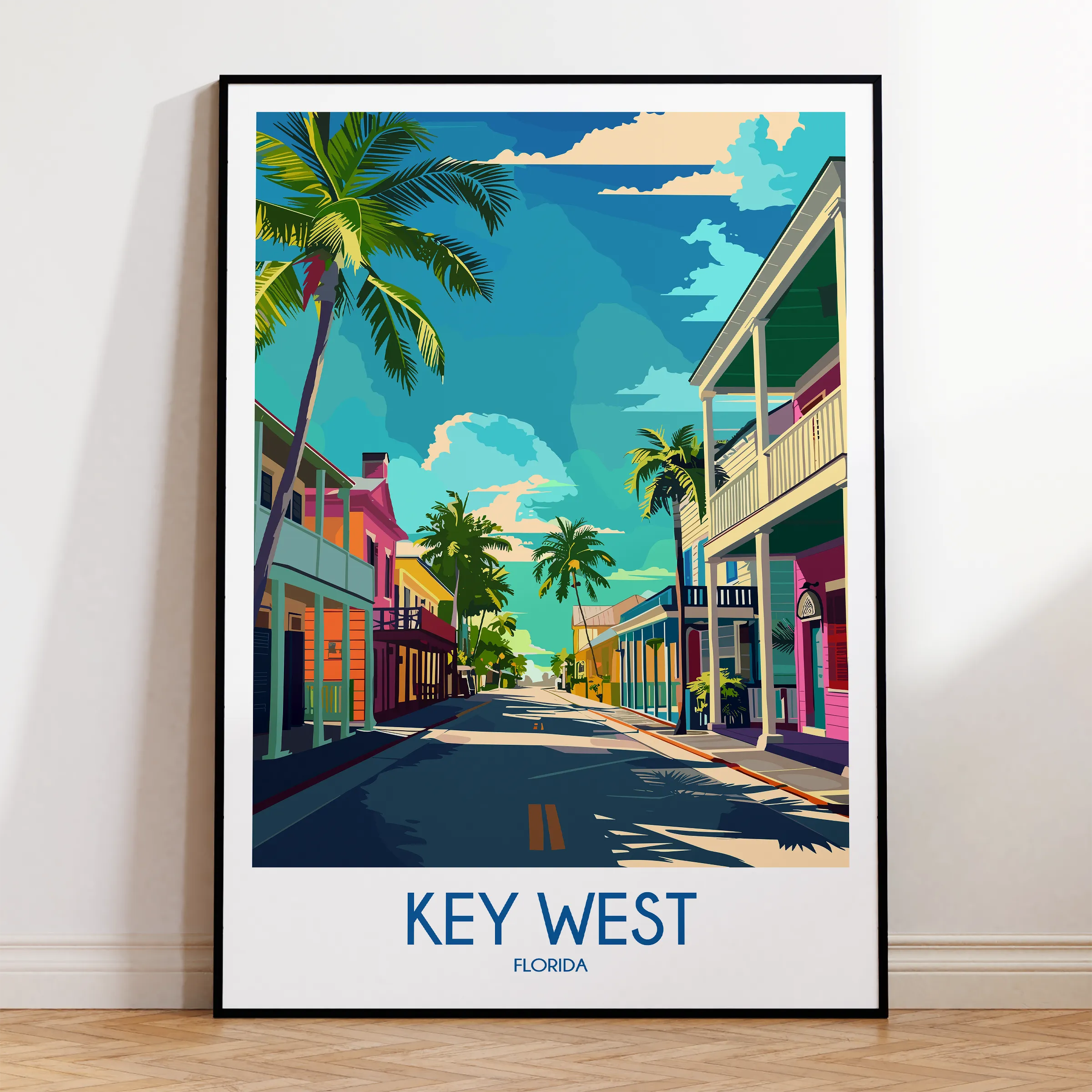 Key West Vintage Style Print
