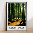 Kielder Forest Retro Travel Illustration