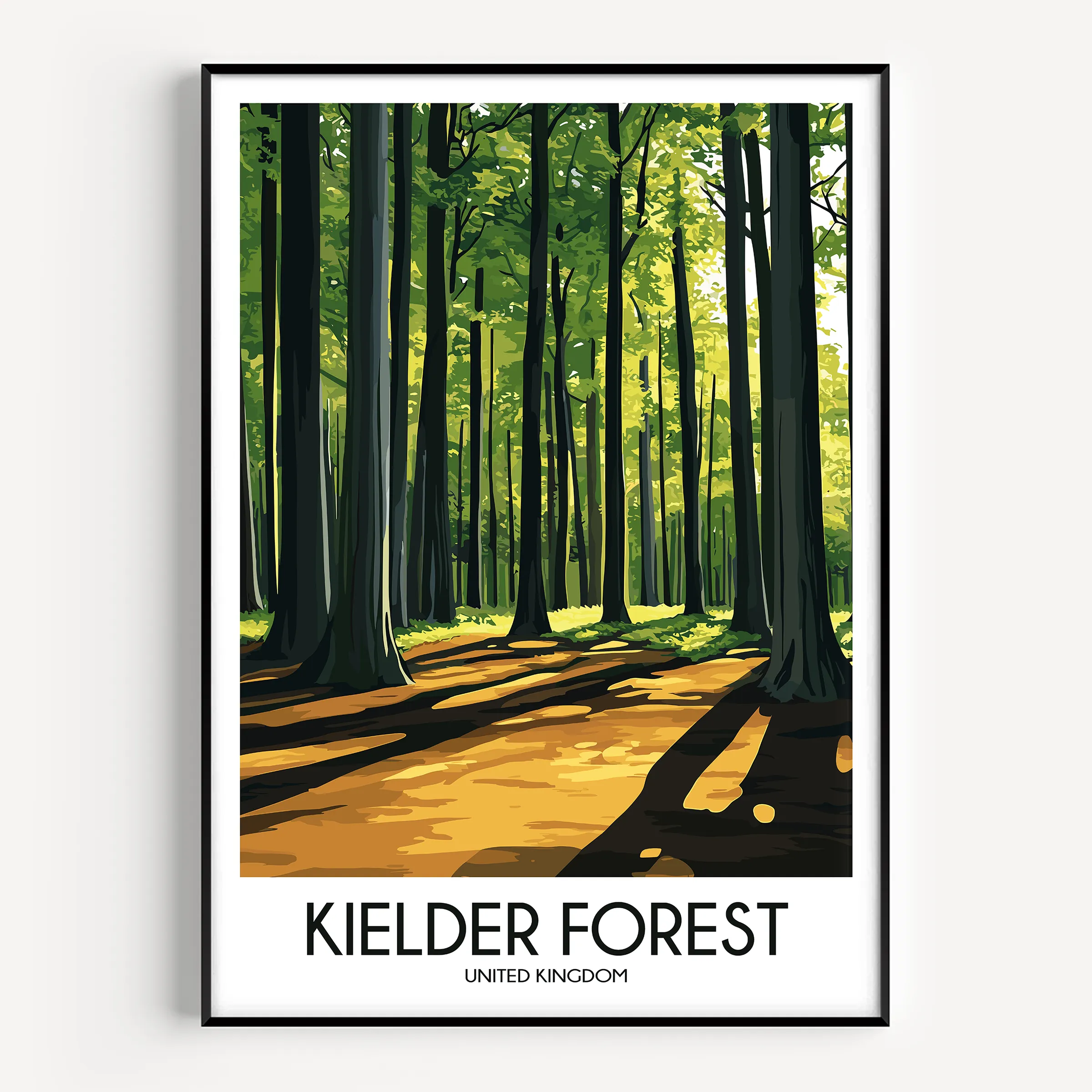 Kielder Forest Vintage Style Print
