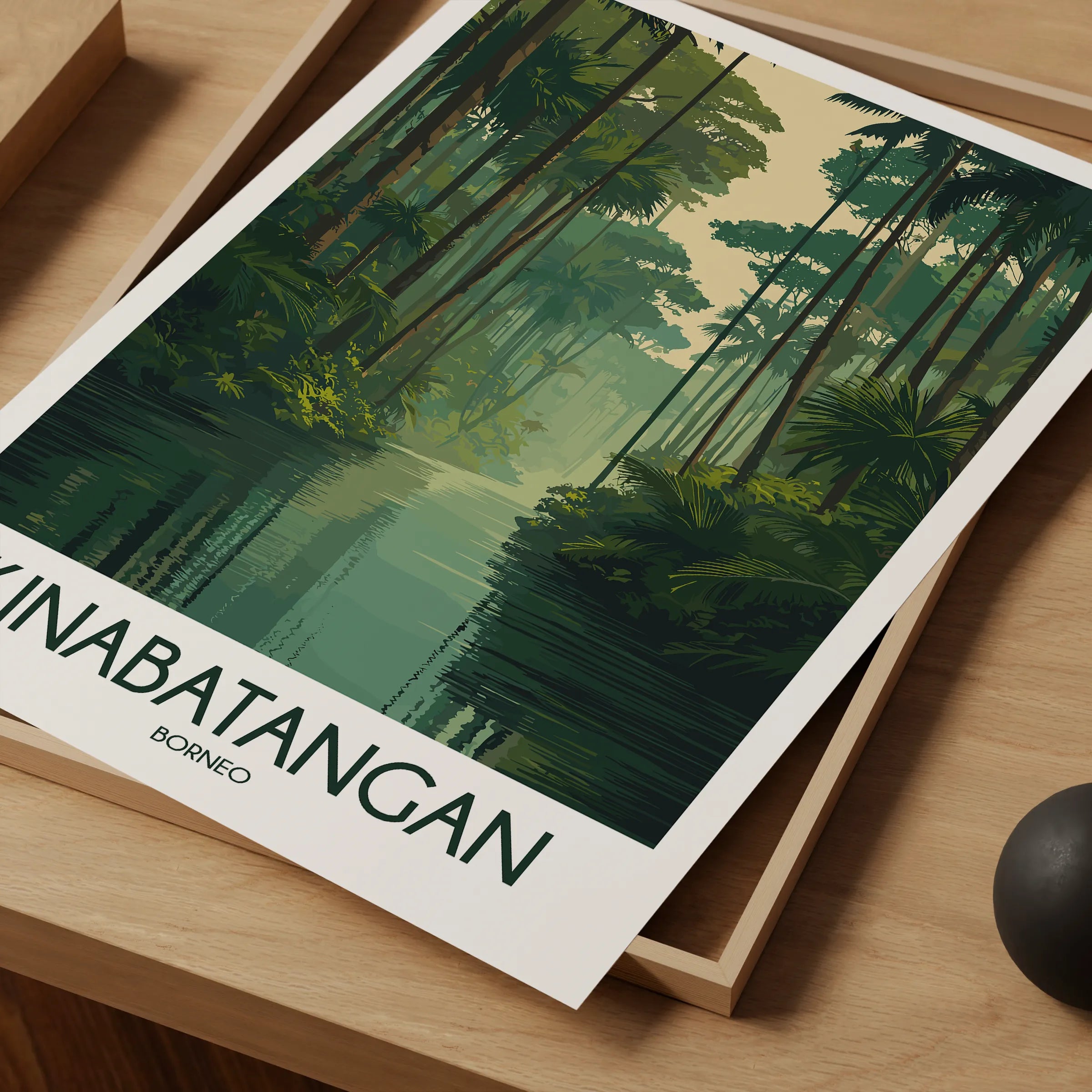 Kinabatangan Modern Travel Poster