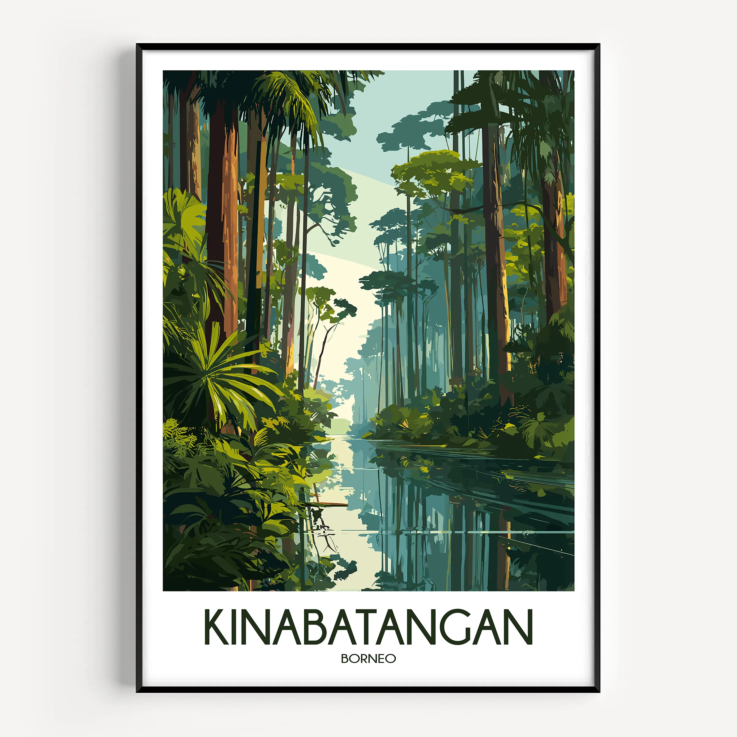 Kinabatangan River Destination Art Gift