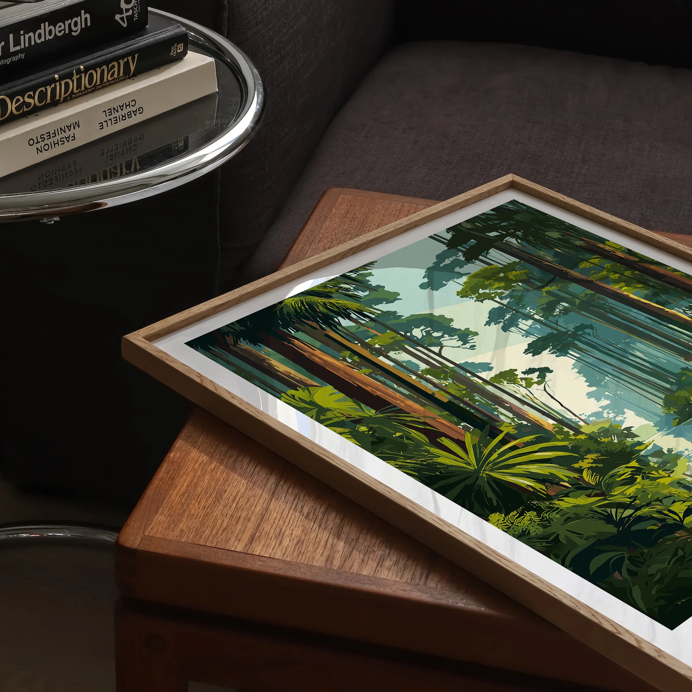 Kinabatangan River Retro Travel Illustration